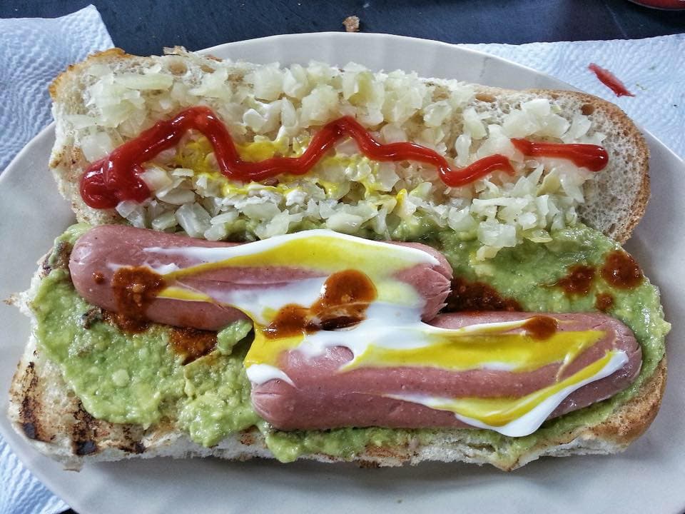 Fresh loaded hot dog at Jak's Deli Speonk NY